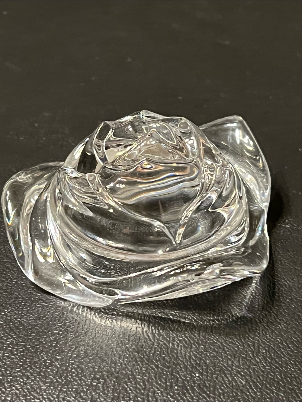 Vintage Clear Crystal Rose